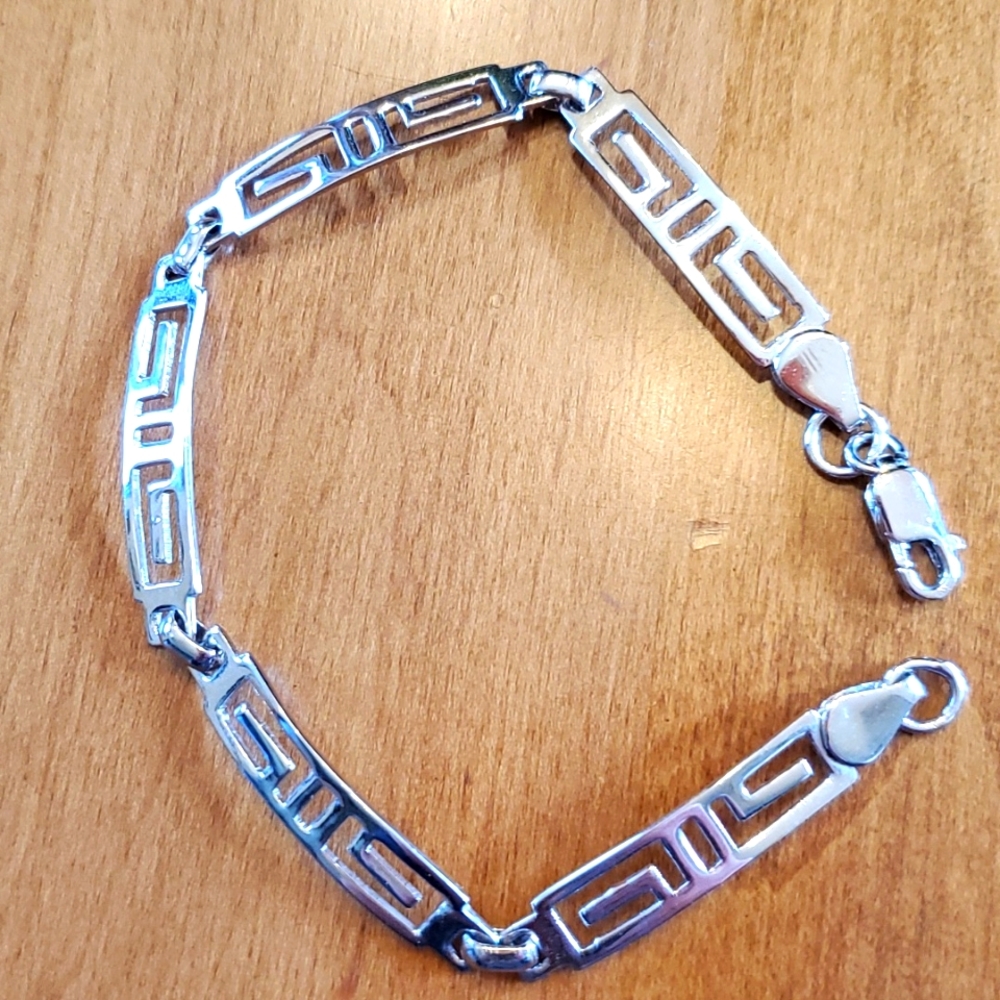 Greek Key Link Bracelet